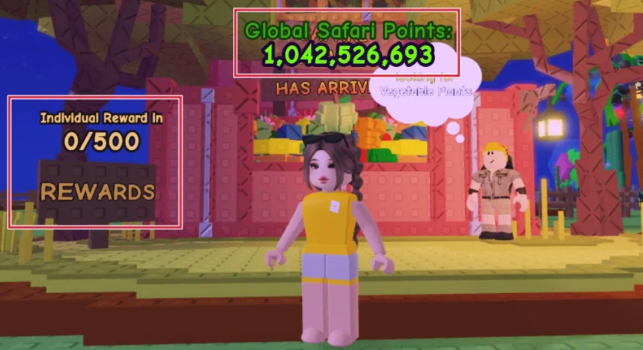 Safari Harvest Event grow a garden points